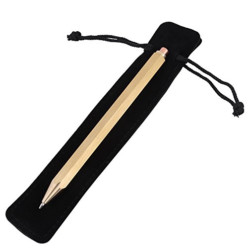 Messing Kugelschreiber Taschenstift aus massivem Messing Delicate Signature Pen Repetierstift aus poliertem Messing für Schulbüro Messing Kugelschreiber Taschenstift aus massivem Messing Delicate Signature Pen Repetierstift aus poliertem Messing für Schulbüro von Hztyyier