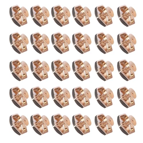 Metall -Hex -Form -Nieten Schrauben Zinklegierung Leder Basteln 30 Sets für Taschengürtel Schuhe Brieftaschen Watch Gurte Home Decor (GOLD) von Hztyyier