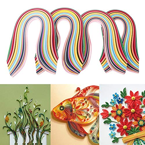 Papier Quilling Streifen Set 720 Streifen 36 Farben Papier Quilling Set DIY Art Supplies 3/5/7/10 mm Breite erhältlich(5mm) von Hztyyier