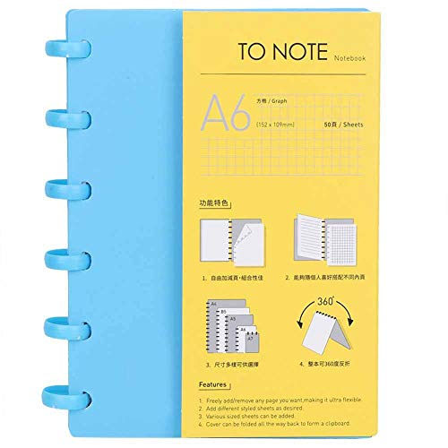Portable Notebook A6 Pilz Loch Binder nachfüllbar Briefpapier Notebook Office Schulbedarf(#7) von Hztyyier