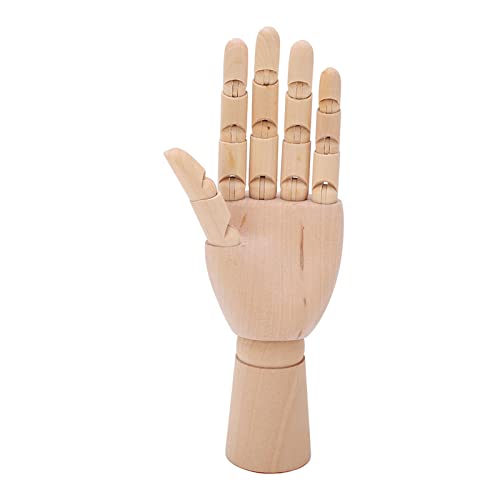 Schaufensterpuppenhand aus Holz, Flexible Holzhand, Bewegliche Finger, Künstler-Zeichnungspuppe Zum Skizzieren, Zeichnen, Malen, Heimbüro(linke Hand) von Hztyyier