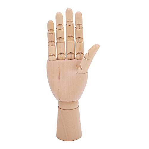 Schaufensterpuppenhand aus Holz, Flexible Holzhand, Bewegliche Finger, Künstler-Zeichnungspuppe Zum Skizzieren, Zeichnen, Malen, Heimbüro(rechte Hand) von Hztyyier