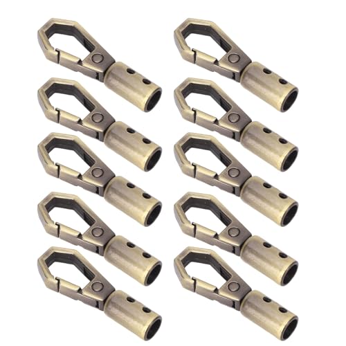 Snap Decking -Seilschläge 10 Sets Kabelendkappe Seilstoppung für Schmuckherstellung mit 6 Mm Zinklegierung Bellhaken 7mm Schraube Verleihen Ihren Sachen Eleganz und Stil (Antike von Hztyyier