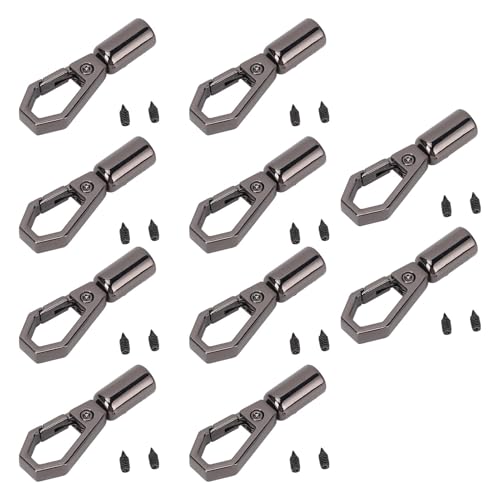 Snap Decking -Seilschläge 10 Sets Kabelendkappe Seilstoppung für Schmuckherstellung mit 6 Mm Zinklegierung Bellhaken 7mm Schraube Verleihen Ihren Sachen Eleganz und Stil (BLACK) von Hztyyier