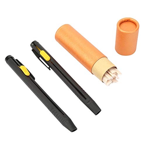 Stoffmarker Set Nähen Sie wärmelöschbare Markierungsstifte mit 2 Stifte und 20 Stiftkerne Bambus-Box-Verpackung zum Quilten Nähen von Hztyyier