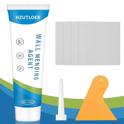 Wall Mending Agent,250g Wand Reparatur Weiss Paste,Wandreparatur Creme,Spachtelmasse Weiß Wand,Wall Repair Kit,Spachtel für die schnelle Reparatur von Rissen,Graffiti und Löchern Wall Mending Agent,250g Wand Reparatur Weiss Paste,Wandreparatur Creme,Spachtelmasse Weiß Wand,Wall Repair Kit,Spachtel für die schnelle Reparatur von Rissen,Graffiti und Löchern von Hzutloer