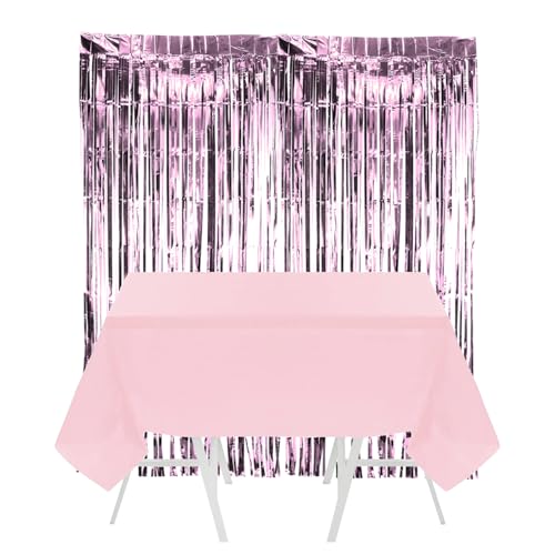 I LOVE FANCY DRESS Rosa Party-Tischdecke und Folienvorhang-Set – Enthält 1 rosa Tischdecke und 2 Folien-Türvorhänge – ideal für Geburtstag, Junggesellinnenabschied, Babyparty & Feier-Dekorationen I LOVE FANCY DRESS Rosa Party-Tischdecke und Folienvorhang-Set – Enthält 1 rosa Tischdecke und 2 Folien-Türvorhänge – ideal für Geburtstag, Junggesellinnenabschied, Babyparty & Feier-Dekorationen von I LOVE FANCY DRESS