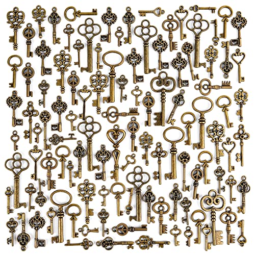 I LOVE MOM 200 Stk Vintage Schlüssel Anhänger Skelett Schlüssel Deko für Halskette Herstellen Schmuck Schlüssel zum Basteln DIY Dekoration Weihnachten Party I LOVE MOM 200 Stk Vintage Schlüssel Anhänger Skelett Schlüssel Deko für Halskette Herstellen Schmuck Schlüssel zum Basteln DIY Dekoration Weihnachten Party von I LOVE MOM