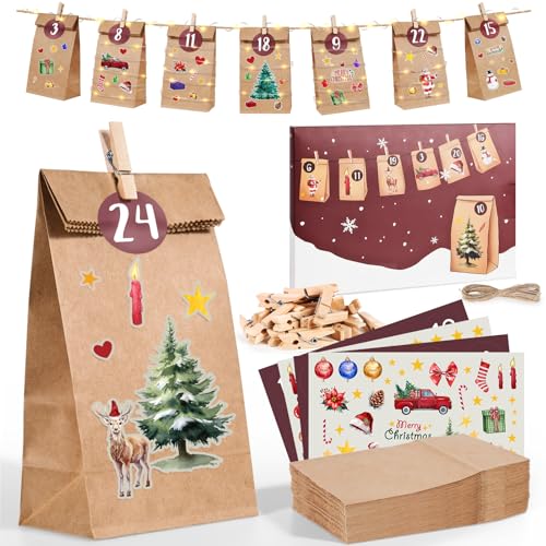 I LOVE MOM Adventskalender zum Befüllen, DIY Set zum Befüllen mit kleinen Geschenken - 24 bedruckte Papiertüten, Holzklammern, Adventskalender Tee Aufkleber - Ideal für Weihnachten Geschenke I LOVE MOM Adventskalender zum Befüllen, DIY Set zum Befüllen mit kleinen Geschenken - 24 bedruckte Papiertüten, Holzklammern, Adventskalender Tee Aufkleber - Ideal für Weihnachten Geschenke von I LOVE MOM