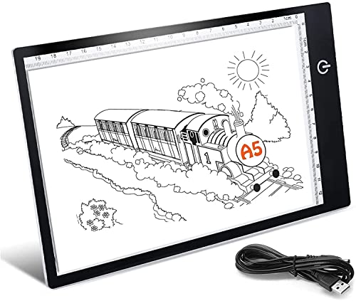 Led Licht Pad A5,A5 LED Leuchttisch Ultra-dünne Leuchtplatte Zeichnen,mit USB Kabel,Einstellbare Helligkeit für Diamond Painting,Künstler,skizzieren,Animation von I-SHUNFA