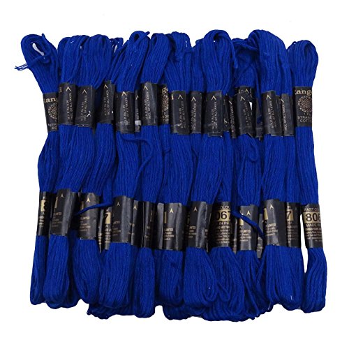 IBA Indianbeautifulart 25 Stuck Verp Blau Stich-Stickerei Cotton Sewing Skeins Gewinde Floss Knitting von IBA Indianbeautifulart