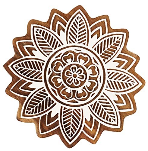 IBA Indianbeautifulart Textildruck Block Floral Mandala Handgeschnitzt Holzstempel Holzblock Druck Textilstempel fur Stoff/Topferblocke - 12,7 cm IBA Indianbeautifulart Textildruck Block Floral Mandala Handgeschnitzt Holzstempel Holzblock Druck Textilstempel fur Stoff/Topferblocke - 12,7 cm von IBA Indianbeautifulart