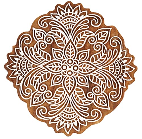 IBA Indianbeautifulart Textildruck Block Floral Mandala Motiv Handgeschnitzt Holzstempel Holzblock Druck Textilstempel fur Stoff/Topferblocke - 12,7 cm IBA Indianbeautifulart Textildruck Block Floral Mandala Motiv Handgeschnitzt Holzstempel Holzblock Druck Textilstempel fur Stoff/Topferblocke - 12,7 cm von IBA Indianbeautifulart