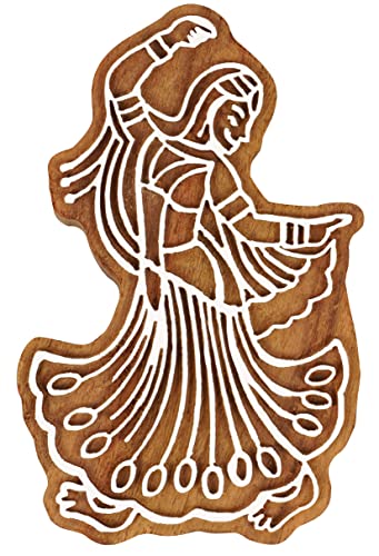IBA Indianbeautifulart Textildruckblock indische Frauen Tanzform handgeschnitzt Holzstempel Holzblock Druck Textilstempel fur Stoff/Topferblocke - 10,2 cm IBA Indianbeautifulart Textildruckblock indische Frauen Tanzform handgeschnitzt Holzstempel Holzblock Druck Textilstempel fur Stoff/Topferblocke - 10,2 cm von IBA Indianbeautifulart