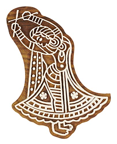 IBA Indianbeautifulart Textildruckblock indische Frauen Tanzform handgeschnitzt Holzstempel Holzblock Druck Textilstempel fur Stoff/Topferblocke - 15,2 cm IBA Indianbeautifulart Textildruckblock indische Frauen Tanzform handgeschnitzt Holzstempel Holzblock Druck Textilstempel fur Stoff/Topferblocke - 15,2 cm von IBA Indianbeautifulart