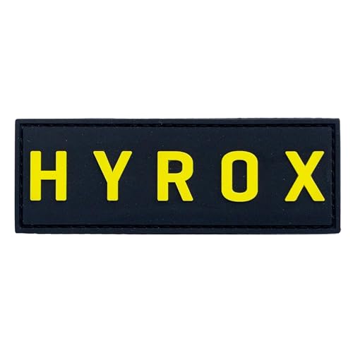 Klett-Patch, hohe Intensität, PVC, für taktische Rucksäcke, Gym oder Reisen, 3D-Prägung, kompatibel mit Klettverschluss, männlich und weiblich enthalten (schwarze gelbe Buchstaben) von IBOAH