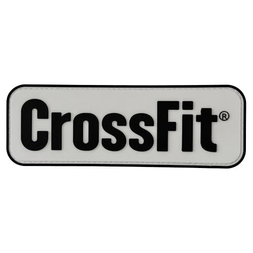 Klettverschluss CrossFit PVC für taktische Rucksäcke, Gym oder Reisen – 3D-Prägung – kompatibel mit Klettverschluss, männlich und weiblich enthalten (weiß und schwarz) von IBOAH