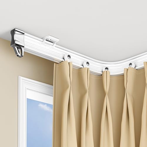 IBOWZ Gardinenschiene, Gebogene Vorhangschiene, Verstellbare Gebogene Schiene zur Raumtrennung an Wand oder Decke IBOWZ Gardinenschiene, Gebogene Vorhangschiene, Verstellbare Gebogene Schiene zur Raumtrennung an Wand oder Decke von IBOWZ