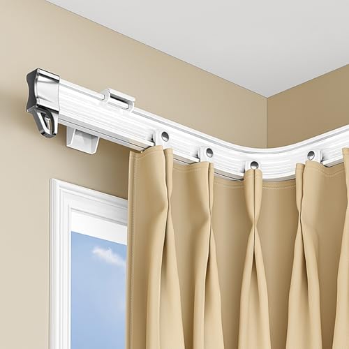 IBOWZ Gardinenschiene, Gebogene Vorhangschiene, Verstellbare Gebogene Schiene zur Raumtrennung an Wand oder Decke IBOWZ Gardinenschiene, Gebogene Vorhangschiene, Verstellbare Gebogene Schiene zur Raumtrennung an Wand oder Decke von IBOWZ