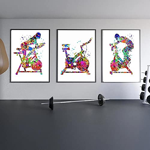 IBUKHSDGYIFH Abstrakte Übung Indoor Bike Mann Frau Fitness GYM Poster Druck Leinwand Malerei Moderne Minimalistische Bilder Wandkunst Wohnkultur Ungerahmt-50x70cmx3 IBUKHSDGYIFH Abstrakte Übung Indoor Bike Mann Frau Fitness GYM Poster Druck Leinwand Malerei Moderne Minimalistische Bilder Wandkunst Wohnkultur Ungerahmt-50x70cmx3 von IBUKHSDGYIFH