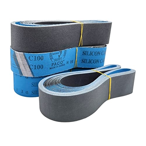 5 STÜCKE 50 x 915 mm Schleifband 2 "x 36" Karborundum-Schleifsieb for Metall 915-Schleifbänder mit Körnung 60-1000 Mix Pack. (Color : Blue, Size : 100 240 400 600 1000) von ICAMAS