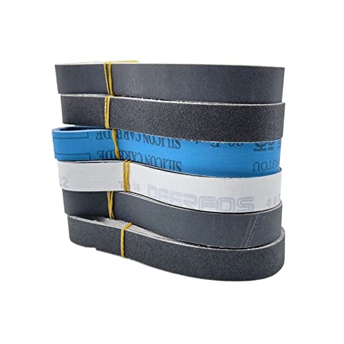 ICAMAS 5 Stück Schleifband 25 x 762 mm für Metall 1"x 30" - Karborundum-Schleifband zum Messerschärfen P60-2500 (Größe: P60 240 600 800 1000) von ICAMAS