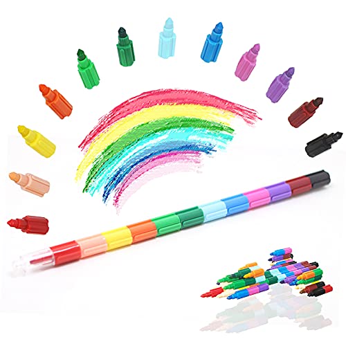 ICEPAPA, Wachsmalstifte, 15 Stück Stapelbare Buntstifte Kinder, ideal als Mitgebsel Kindergeburtstag Junge & Mädchen oder kleine Geschenke für Kinder, Kindergeburtstag Gastgeschenke(12 Farben in 1) ICEPAPA, Wachsmalstifte, 15 Stück Stapelbare Buntstifte Kinder, ideal als Mitgebsel Kindergeburtstag Junge & Mädchen oder kleine Geschenke für Kinder, Kindergeburtstag Gastgeschenke(12 Farben in 1) von ICEPAPA