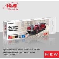 Acrylic Paint Set - German civilian cars of the 1930s [6 x 12 ml] von ICM