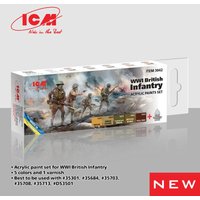 Acrylic Paint Set - WWI British infantry [6 x 12 ml] von ICM