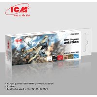 Acrylic Paint Set - WWI German aviations [6 x 12 ml] von ICM