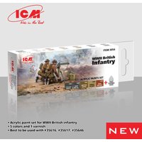 Acrylic Paint Set - WWII British infantry [6 x 12 ml] von ICM