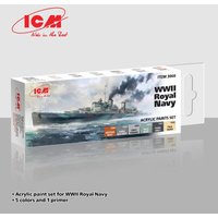 Acrylic Paint Set - WWII Royal Navy [6 x 12 ml] von ICM