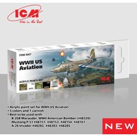 Acrylic Paint Set - WWII US Aviation [6 x 12 ml] von ICM