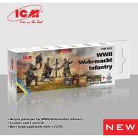 Acrylic Paint Set - WWII Wehrmacht Infantry [6 x 12 ml] von ICM