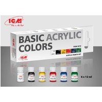 Acrylic paint set - Basic acrylic colors (6 x 12ml) von ICM