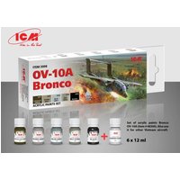 Acrylic paint set - OV-10A Bronco and other Vietnam aircraft (6 x 12ml) von ICM