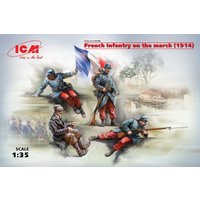 French Infantry on the march (1914) - 4 Figuren von ICM