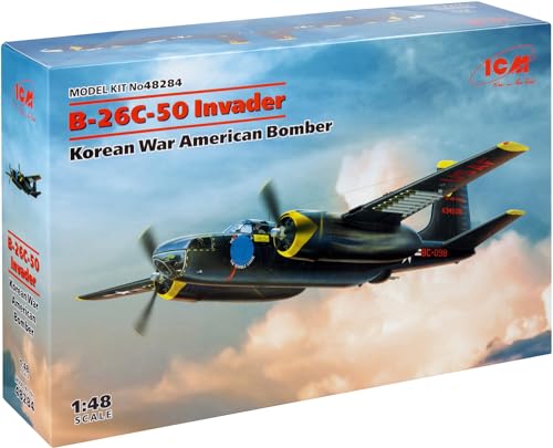 ICM ICM48284 1:48-B-26-50 Invader, Korean War American Bomber, grau, Mittel von ICM