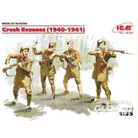 WWII Griechische Evzones Soldaten - 4 Figuren von ICM
