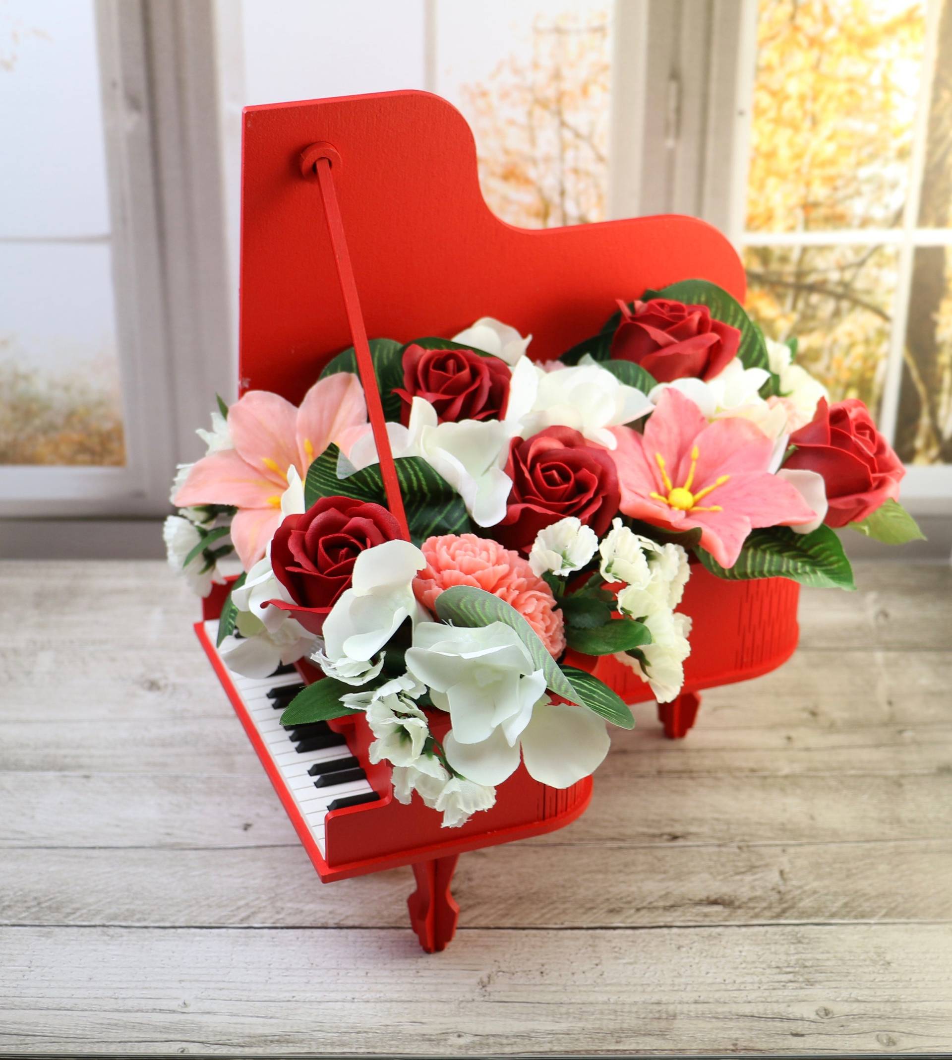 Handgemachte Blumen Seife "Blumen Im Klavier"/Klavierblumen von ICSoap