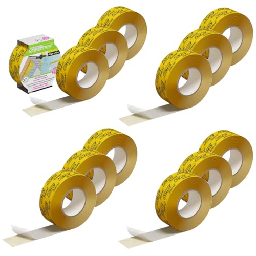 ICUTEC 12er Spar-Pack Icucral Klebeband 033 3088, 60 mm x 40 m, Lösemittelfrei, extrem hohe Klebkraft, für Überlappungen bei Dampfbremsen, Profi-Qualität, luftdichtes Folienklebeband von ICUTEC