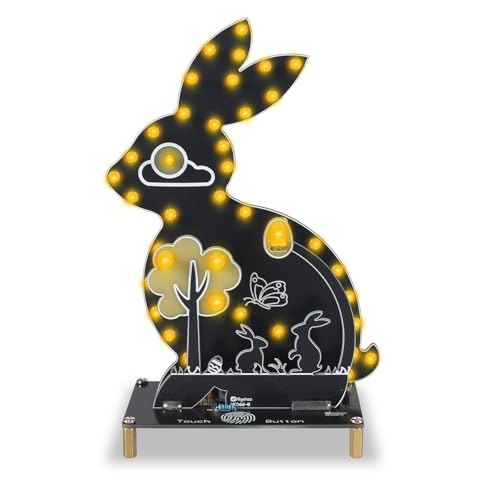 ICrduioo Löt Bausatz, Hase LED Licht Löten Übungssatz, DIY Kreative Electronic Kits, Lehr und Lernausbildung DIY Lötprojekt LED Lampen Bausatz mit Touch-Steuerung, für Mint-Fächer ICrduioo Löt Bausatz, Hase LED Licht Löten Übungssatz, DIY Kreative Electronic Kits, Lehr und Lernausbildung DIY Lötprojekt LED Lampen Bausatz mit Touch-Steuerung, für Mint-Fächer von ICrduioo