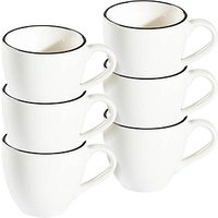 12 ID Fine Espressotasse Modest Black Alzar weiß 0,08 l von ID Fine
