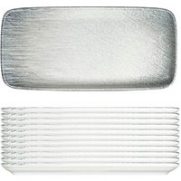 12 ID Fine Servierplatten Stolt-white weiß/grau 14,0 cm von ID Fine