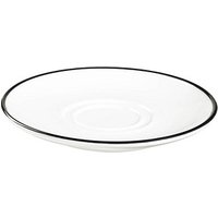 12 ID Fine Untertassen Modest Black Lona weiß 16,0 cm von ID Fine