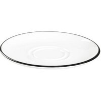 12 ID Fine Untertassen Modest Black Lona weiß 19,0 cm von ID Fine