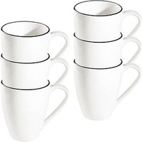 6 ID Fine Kaffeebecher Modest Black Alzar weiß 0,3 l 6 ID Fine Kaffeebecher Modest Black Alzar weiß 0,3 l von ID Fine