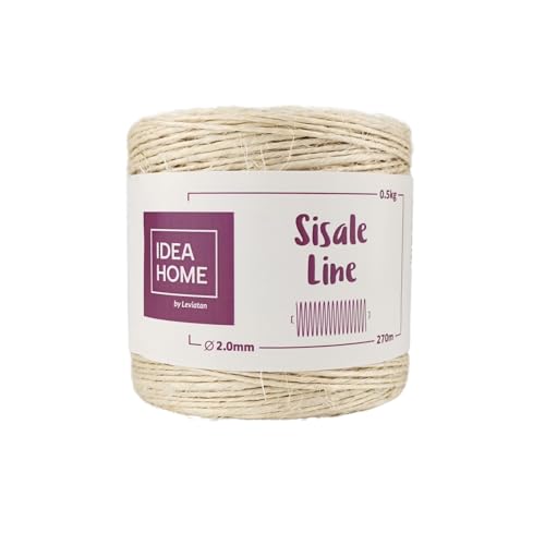 IDEA HOME Sisalseil, Natur Sisal Seil, Juteseil, Sisal Schnur, Jutekordel für Haushalt Garten DIY, Kratzseil Katzenzubehör, Braun, 2mm 270M 0.5kg IDEA HOME Sisalseil, Natur Sisal Seil, Juteseil, Sisal Schnur, Jutekordel für Haushalt Garten DIY, Kratzseil Katzenzubehör, Braun, 2mm 270M 0.5kg von IDEA HOME