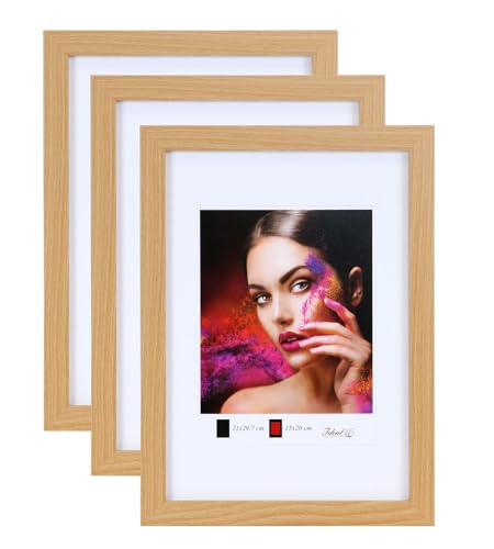 IDEAL TREND 2er 3er 5er Set Holz Bilderrahmen Lifestyle Plexi Foto Rahmen Collage Wanddeko Poster HR-25: Farbe: 3er Pack Buche | Format: 40x50 von IDEAL TREND