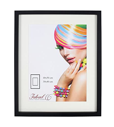 IDEAL TREND 3D Objektrahmen Holz Bilderrahmen Wanddeko Collage Poster Shirt Trikot Rahmen: Farbe: Schwarz | Format: 40x50 von IDEAL TREND